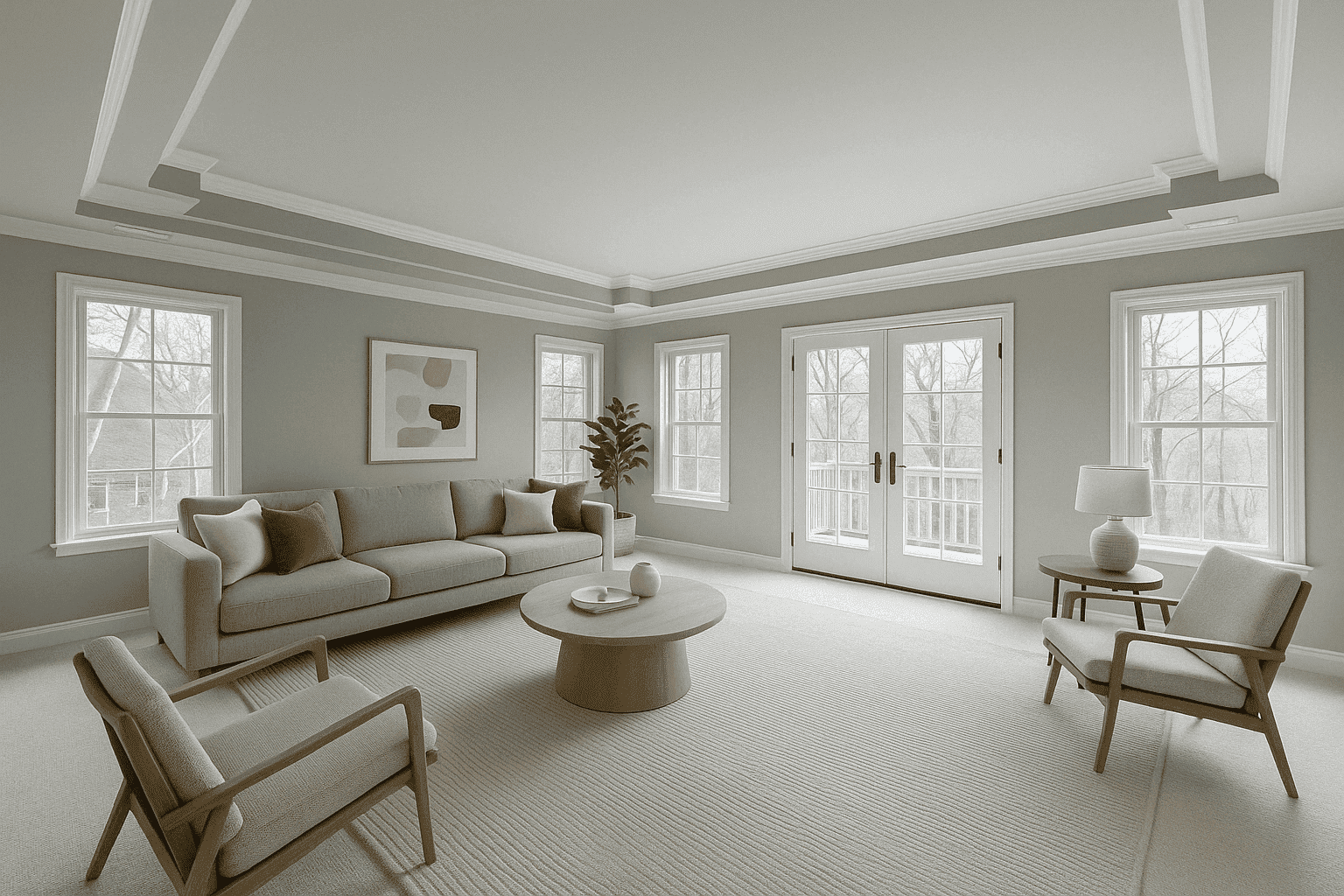 Staged Modern Living Room